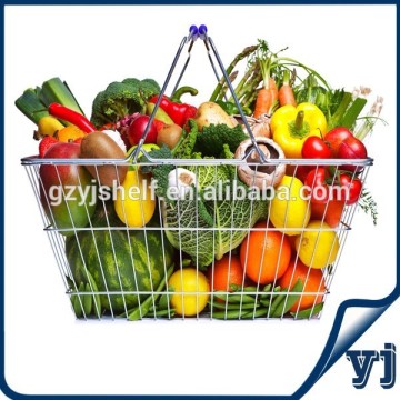 Steel shopping basket for supermarket/shopping baskets wholesale/fruit and vegetable wire shopping baskets