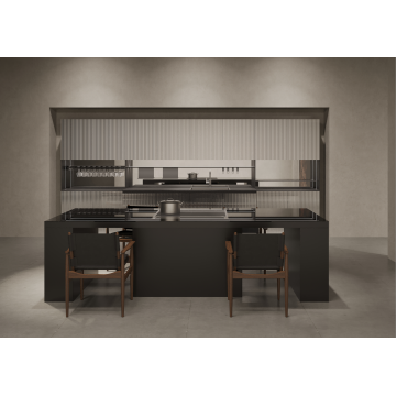 Sistema de cozinha modular profissional com armários altos