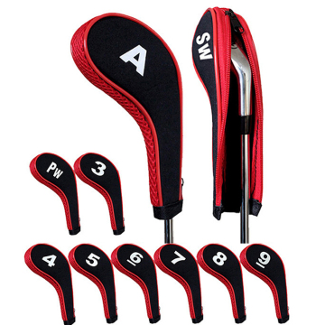 Hot Selling Neoprene Golf Iron Head Cover Kit: Long Neck Club Iron Protection with Zipper - Outdoor Accessories