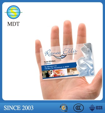 PVC material printing transparent business card