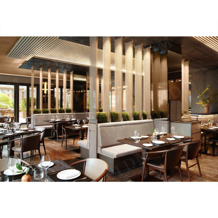 Cadeira e mesas de estande de restaurantes de fast food