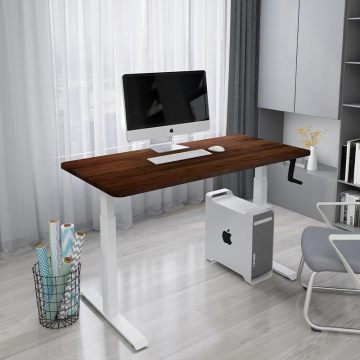 Sit Stand Hand Crank Manager Home Office Work Table