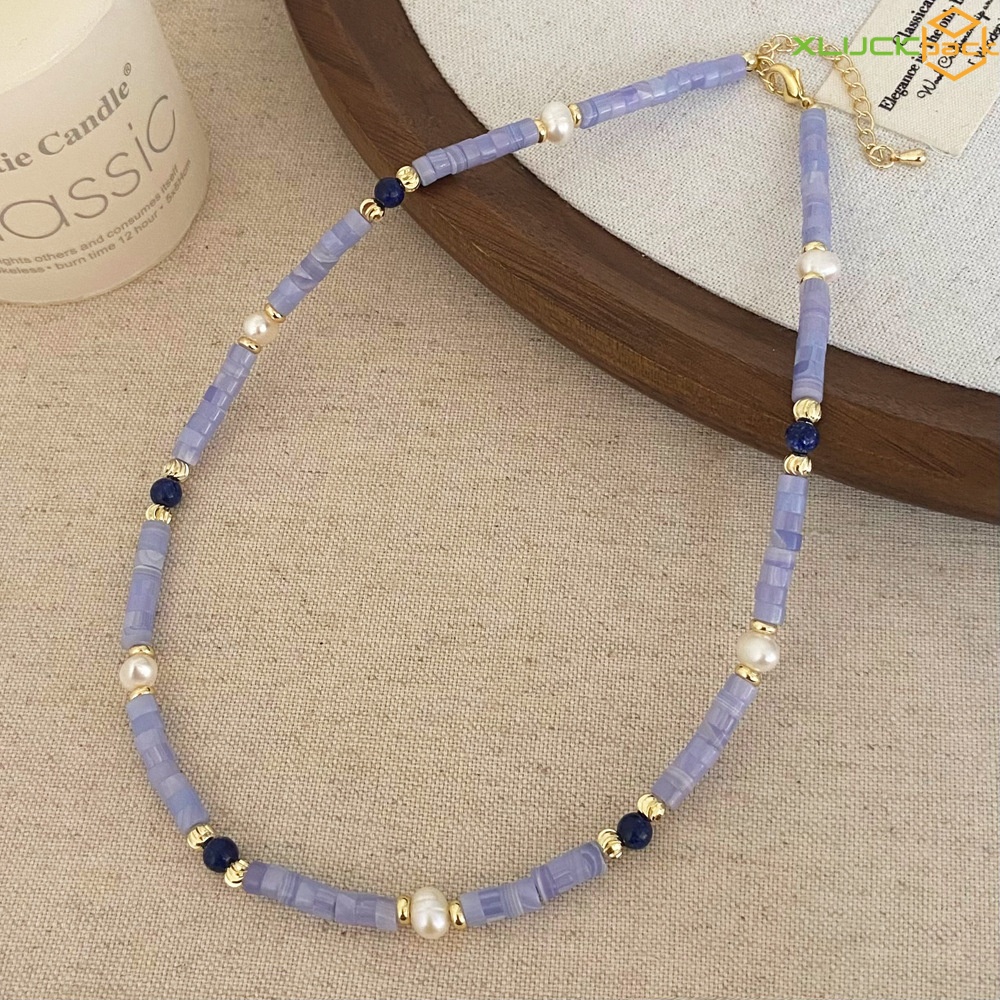 Luxury Purple Agate Bead 18k Gold Plated Jewelry