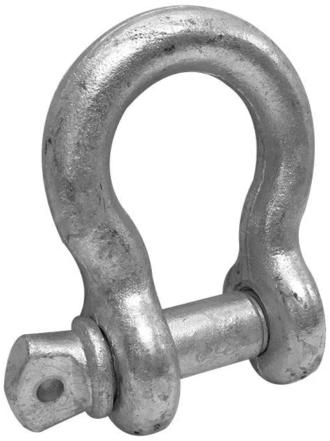 iron casting galvanized screw pin anchor bow shackle