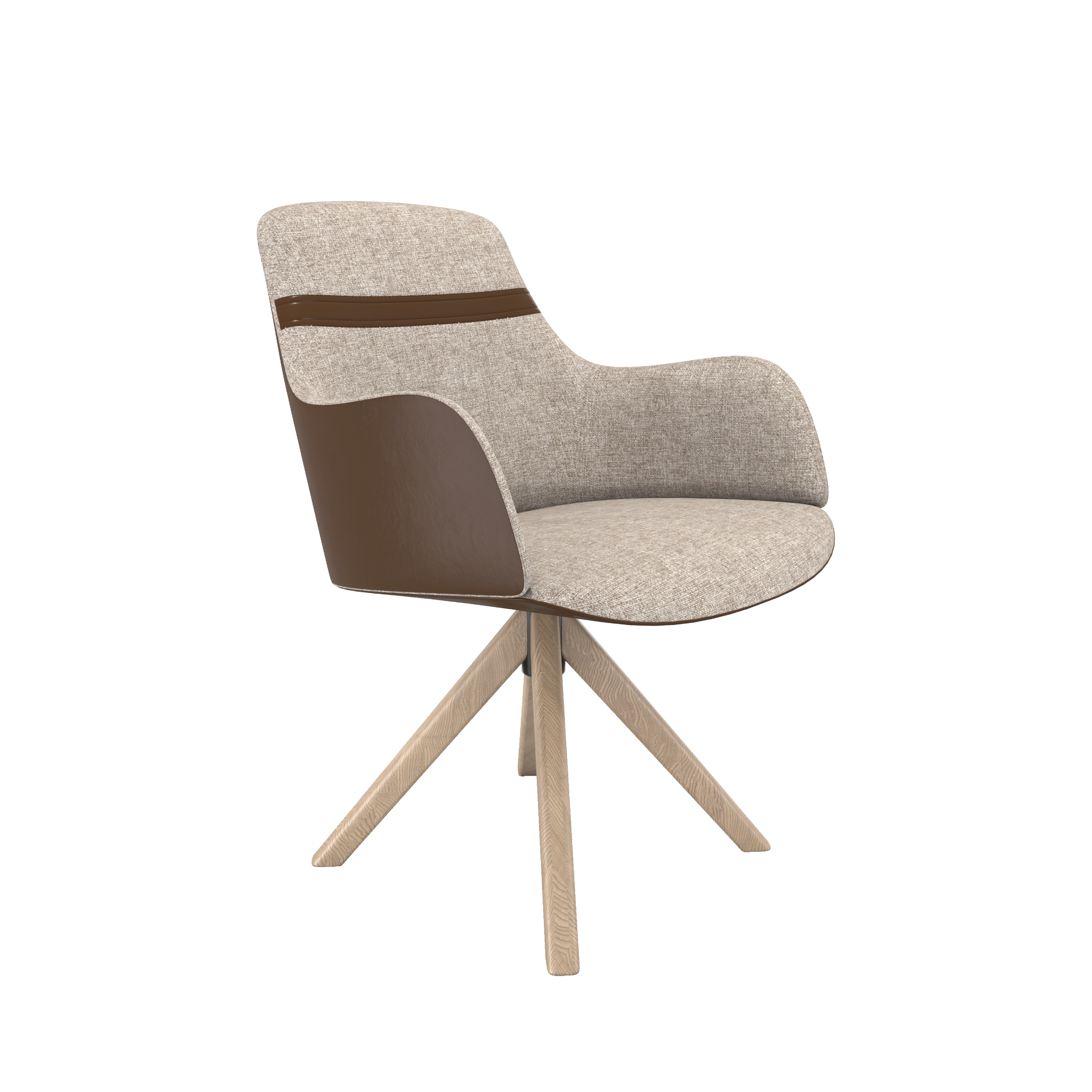 Office Furniture Modern Luxury Comfortable Design Fabric Upholstered  Accent Reception Area Chair With X-shaped Solid Wood Base