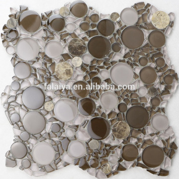 Round Crystal Glass Mosaic for Wall Tile and bordered Tile KA003