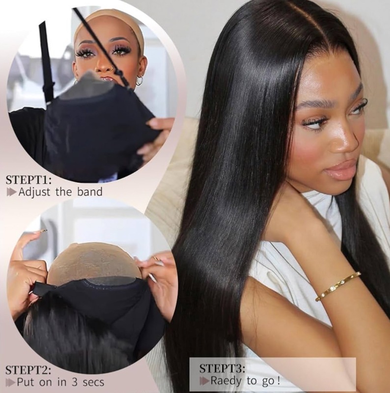 Real Hair Glue-Free 6X4 Pre-Cut Lace Front Wig