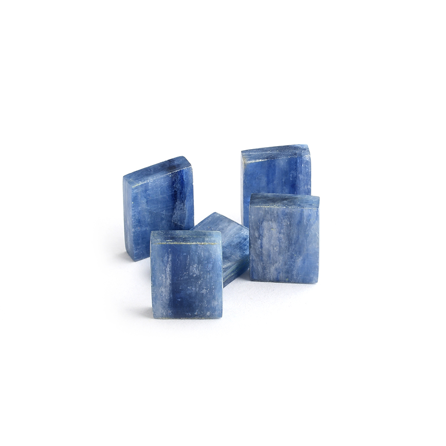 Blue Kyanite Square Shape Flat Back Cutting
