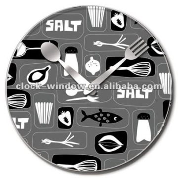 Kitchen Modern Glass Wall Clock