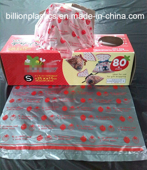 HDPE Gift Bag Plastic Rolled Bag Food Bag Bread Bag