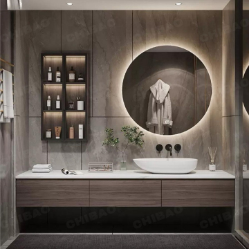 China Manufacturer of Modern Floating Bathroom Vanities with Melamine Plywood Single Sink Vanity
