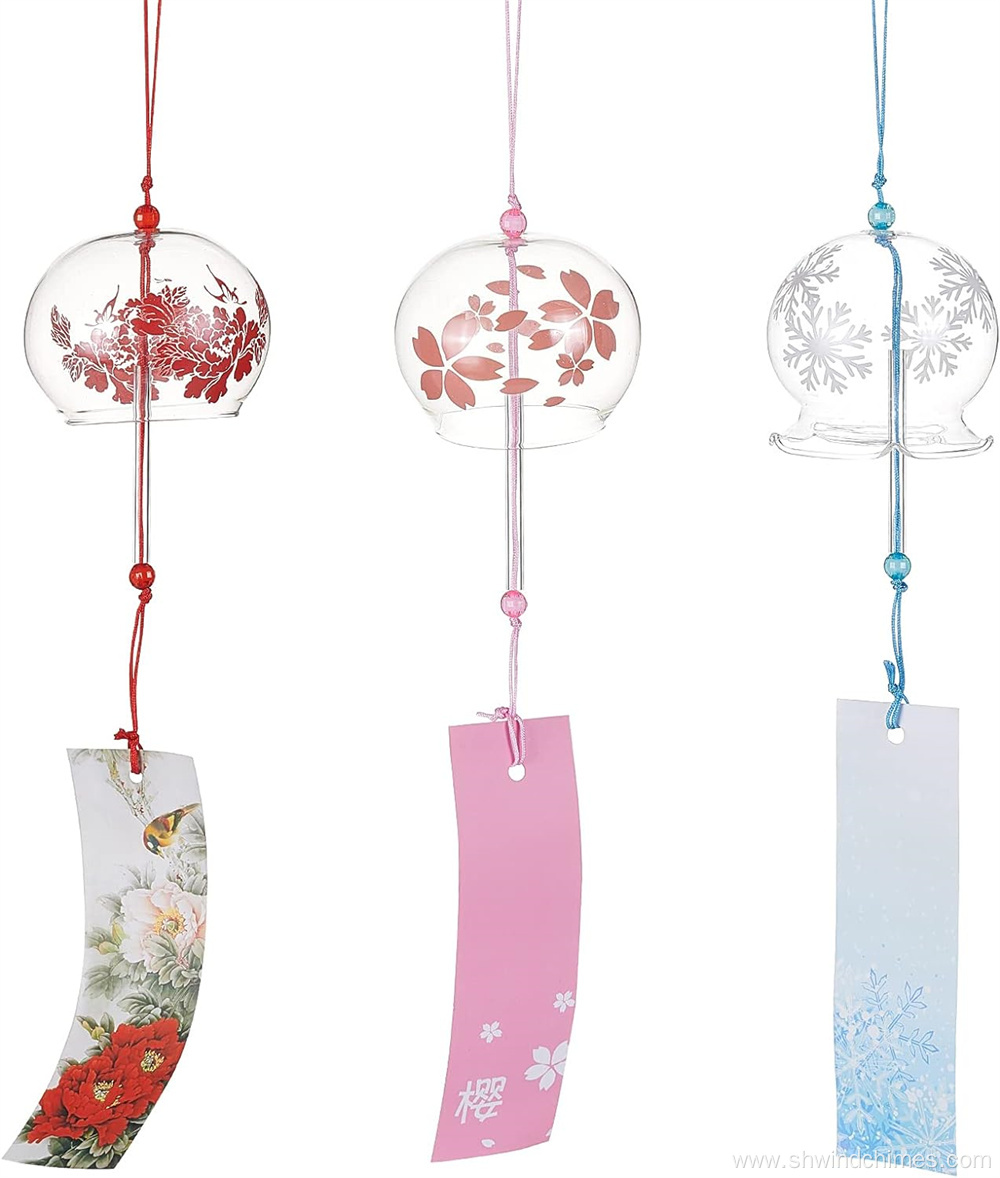 Japanese Glass Wind Bell Pendants as Birthday Gifts
