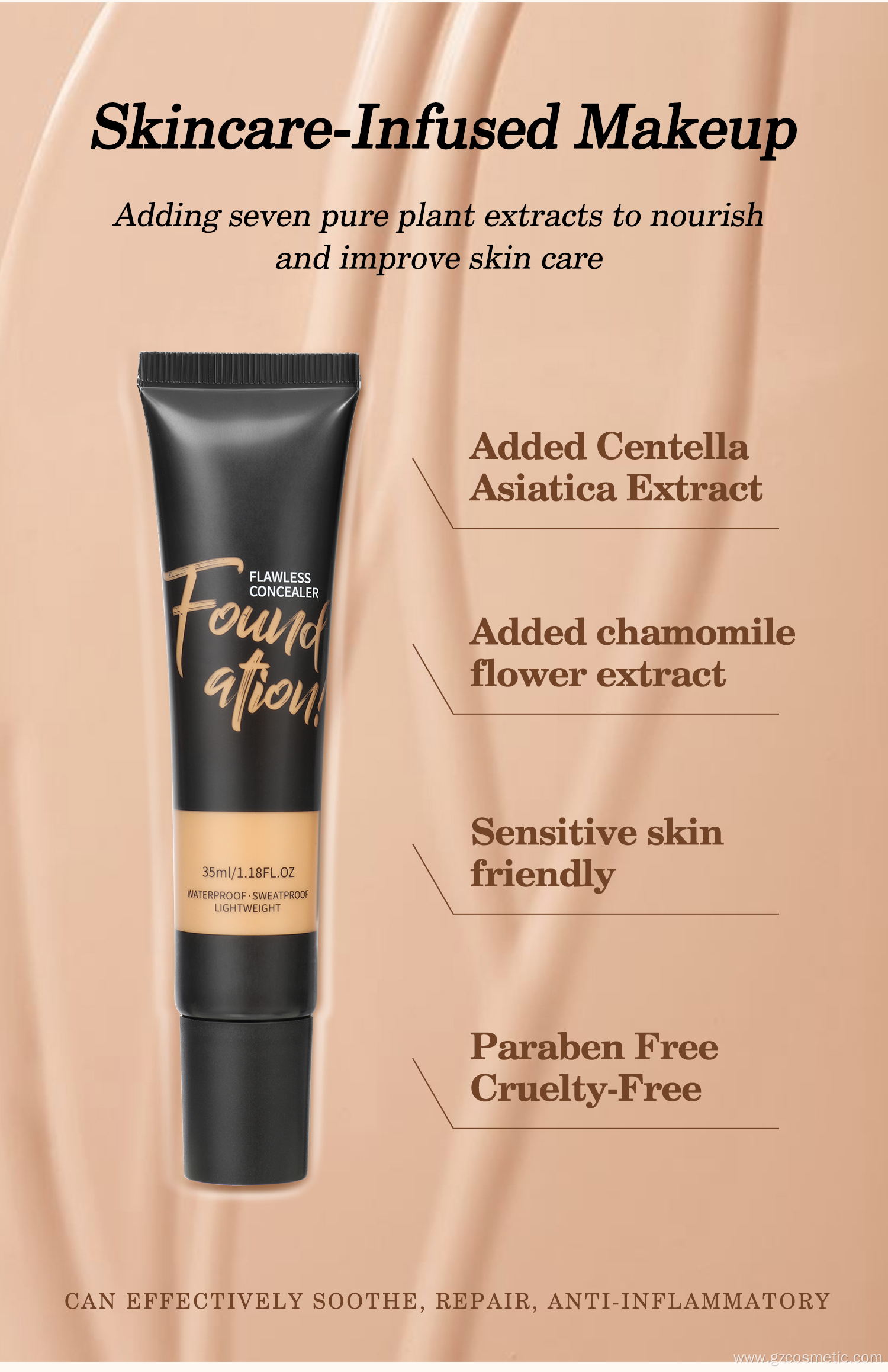 8 Color Matte Foundation Hose Stick Custom Concealer Private Label Makeup Natural Concealer Waterproof Liquid Foundation