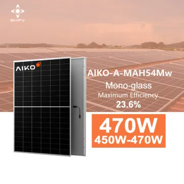 Neostar ABC White Solar Panel: Aiko Full Black Monocrystalline N-Type Series PV Modules - 450W to 470W