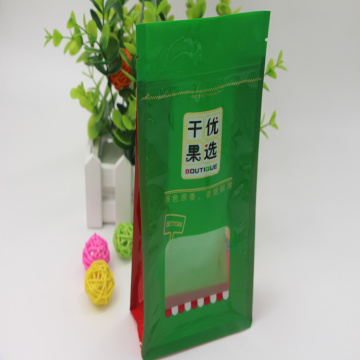 Hign Quality Side Gusset Flat Bottom Front Window Plastic Slider Bag