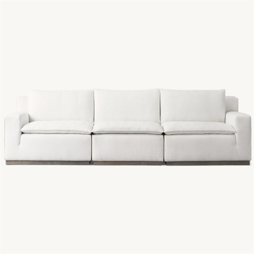 High-Quality Soft Down Hot Fabric Multi-Seat Module Luxury Leather Sofa