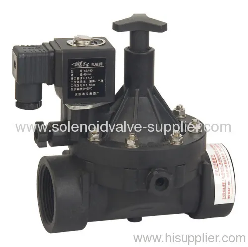Ysb Plastic Irrigation Water Solenoid Valve 2way , Npt1 1/2''~2'' 
