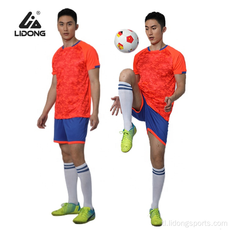 Murang soccer sportswear short sleeve team soccer jersey