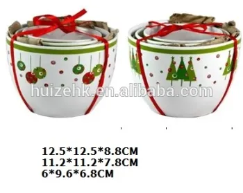 3.5" X'mas ceramic flowerpot
