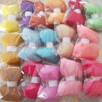 WFPFBEC 70s wool for needle felting merino wool roving sheep wool fiber crafa 160g 10g/color or 5g/color 16colors felt