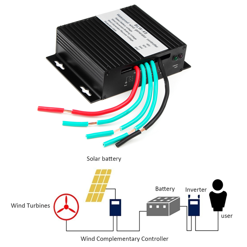 8000W DC 12V/24V/48V Durable Wind Turbines Generator Charge Controller Waterproof Battery Charge Controller Regulator