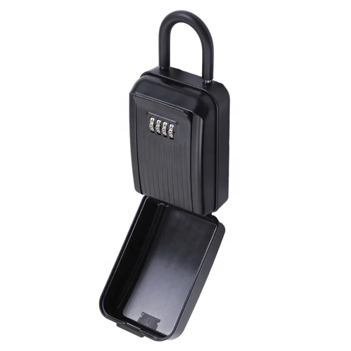 Металлическая коробка с переводящимся на стену для хранения цифр