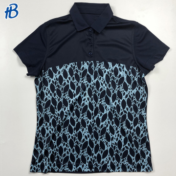 dark blue polo light blue printing polo