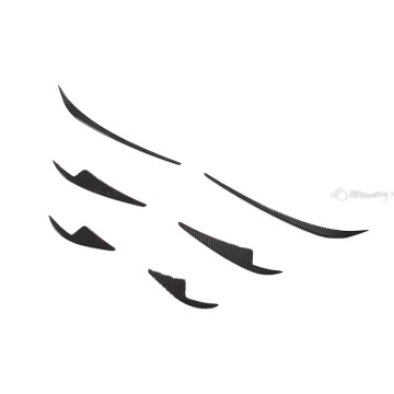 Dry Carbon Fiber Front Canards Bumper Fins for Tesla Model 3 (2016-2020)