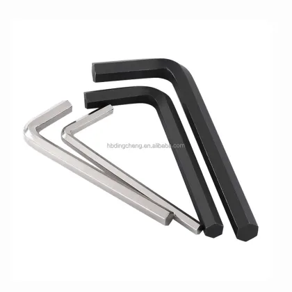 Carbon Steel Black Silver L-Shaped Allen Wrench Metric Keys