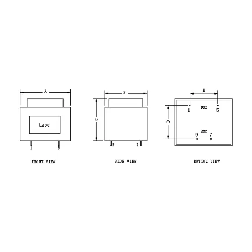 UL Approved Ei28 -Ei54 50/60Hz Type Power Transformer