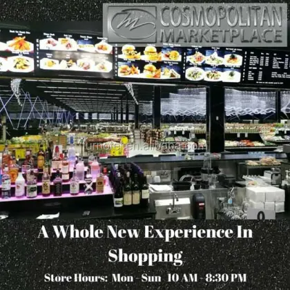 USA. Cosmopolitan Marketplace Kitchen Project Full Set Supermarket Kitchen Equipment