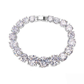 Stainless steel bracelet, AAA cubic Zircon and fashion design