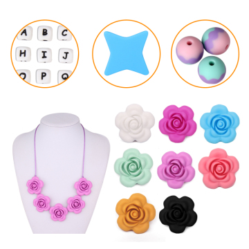 100% Food Grade Silicone Baby Teether Chew Beads Wholesale