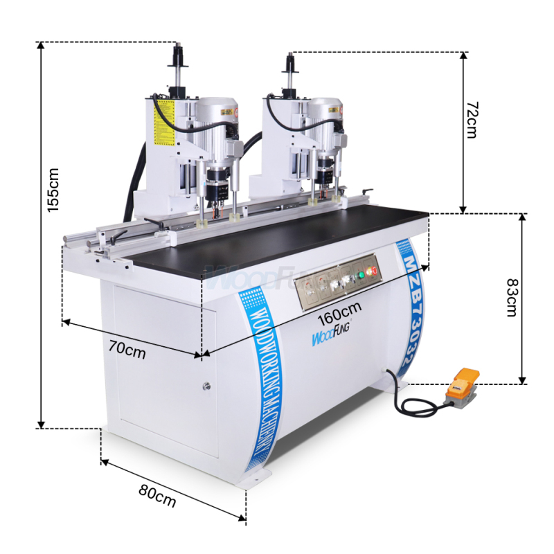 Double Head Wood Drill Machine: Boring and Drilling Machine for Hinge Holes - Woodworking Equipment for Sale
