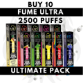 Fume Ultra 2500 퍼프 일회용 vape 도매 가격