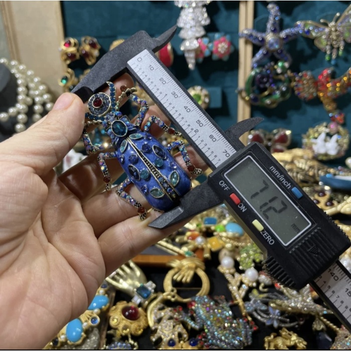 Broche de escaravelho para esmalte vintage