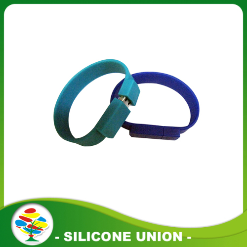 Braccialetto in USB Silicone Blister Blu Verde