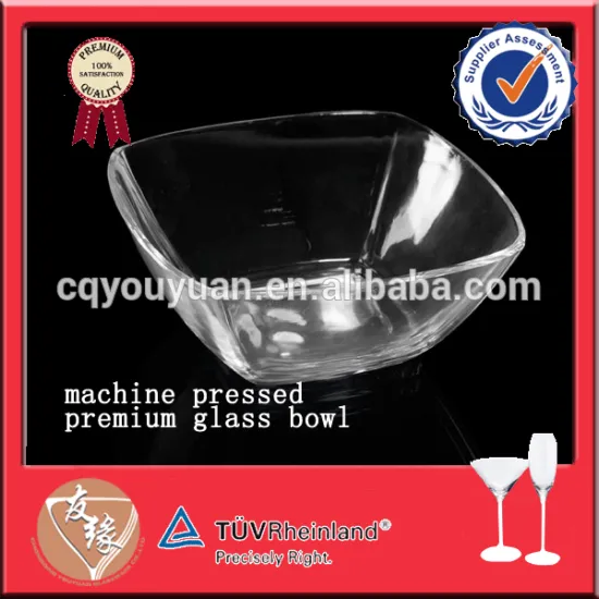 2016 best square recycled glass bowl for food