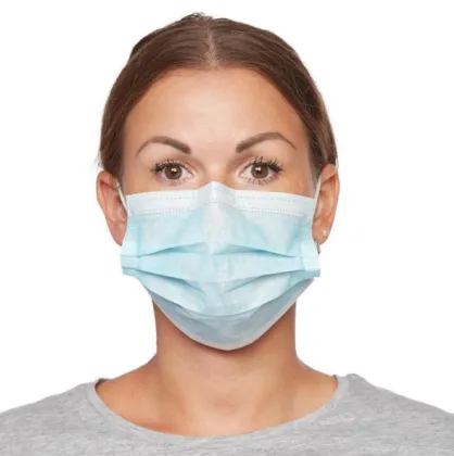 medical diaposable blue face masks