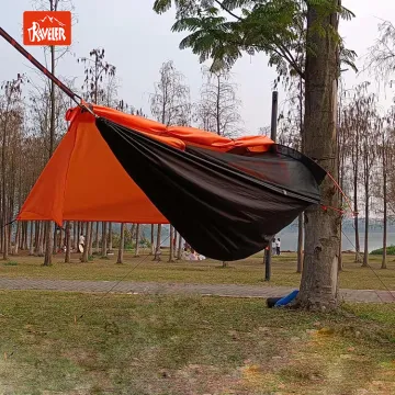 High Quality Camping Hammock with Rain Fly, Tarp, Mosquito Net, and Air Suspension