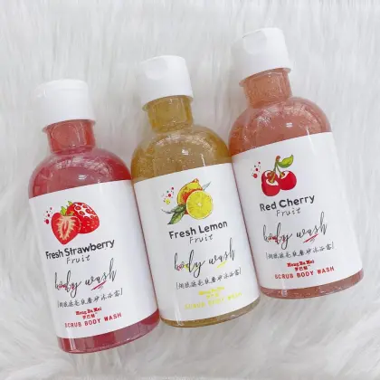 Deep Cleansing Fruit Scrub Exfoliator Body Wash