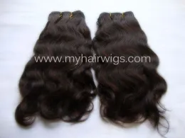 100% brazilian hair weft,french wavy,brown color,grade AAA
