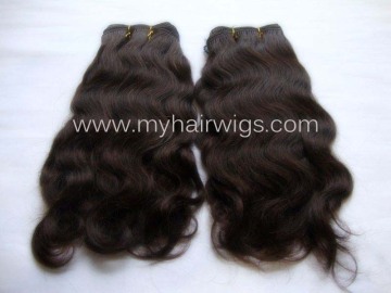 100% brazilian hair weft,french wavy,brown color,grade AAA