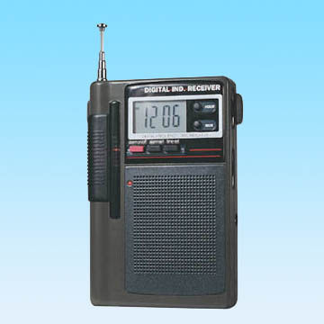 AM/FM/SW1-4 Multiband Radio with Alarm and Time Display Functions