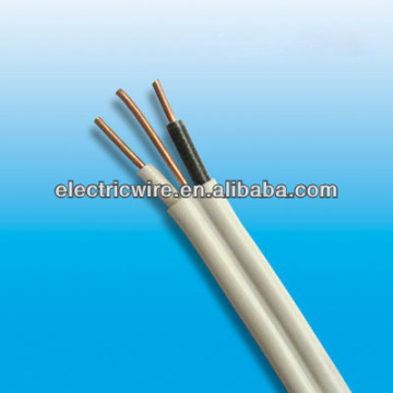 flat twin and earth cable 300/500V solid conductor