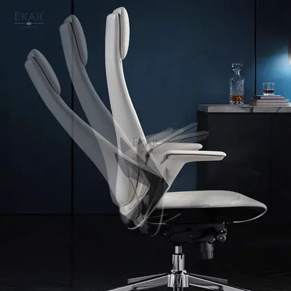 Elevate Office Comfort with a Premium Leather Adjustable Chair