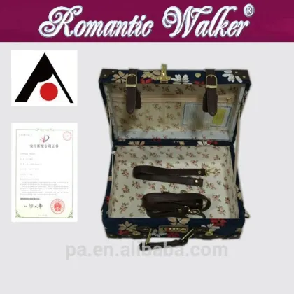 women vintage trolley luggage /trunk luggage with wheels / classical suitcase / trolley box/cosmetic box/made-up box