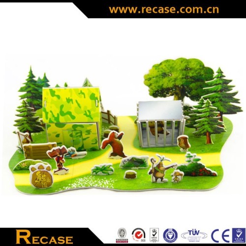 3d puzzle jigsaw forest house animal puzzle for kids education