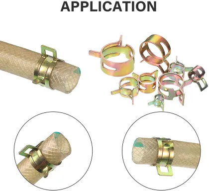 125Pcs Fuel Spring Clip Hose Clamp Set - Auto Hose Pipe Clamps 4mm-25mm