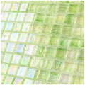 Square Mosaic Green Tile Backsplash Deco
